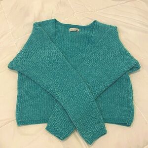 Chenille Teal Sweater